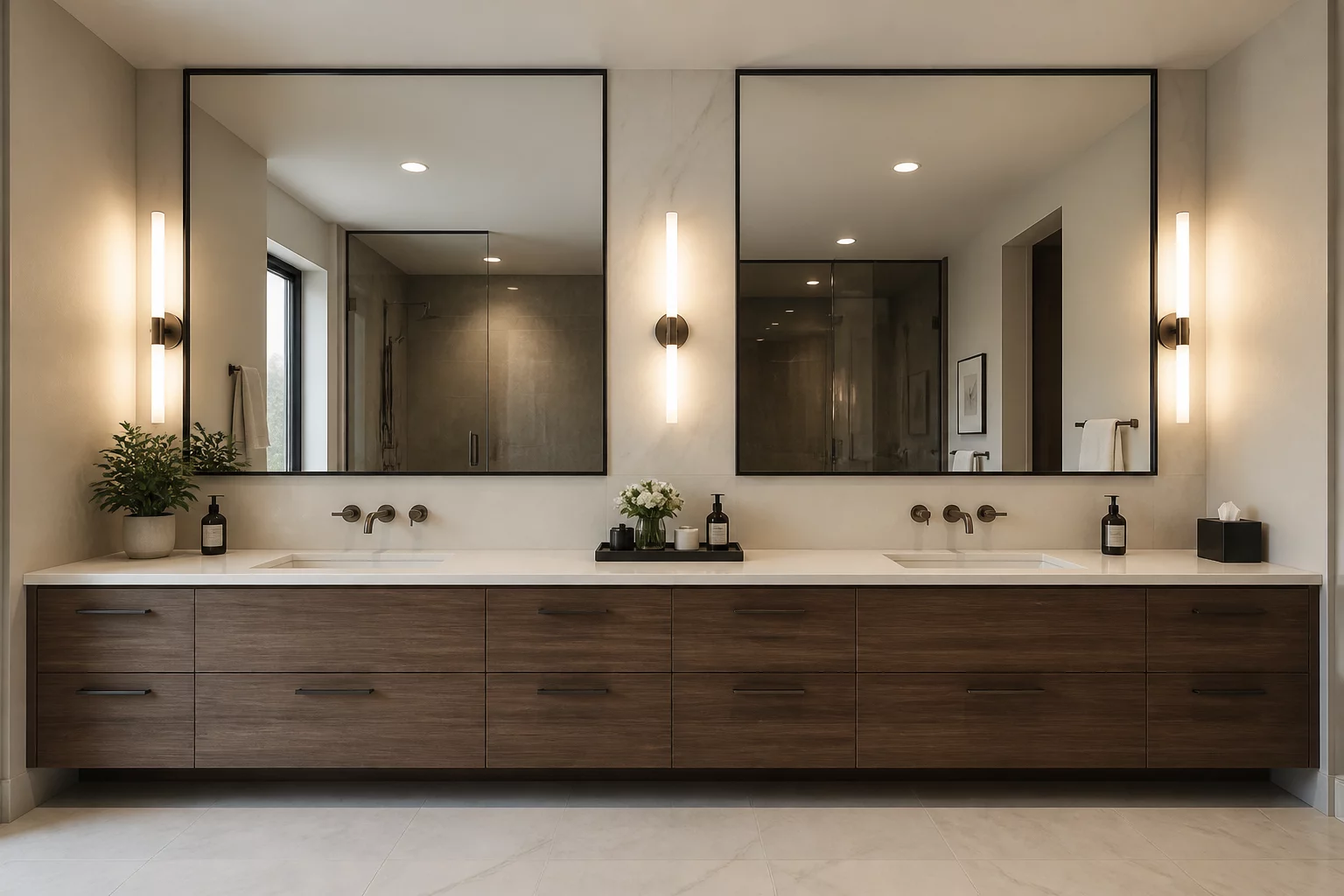 Bathroom vanity layout trade-offs