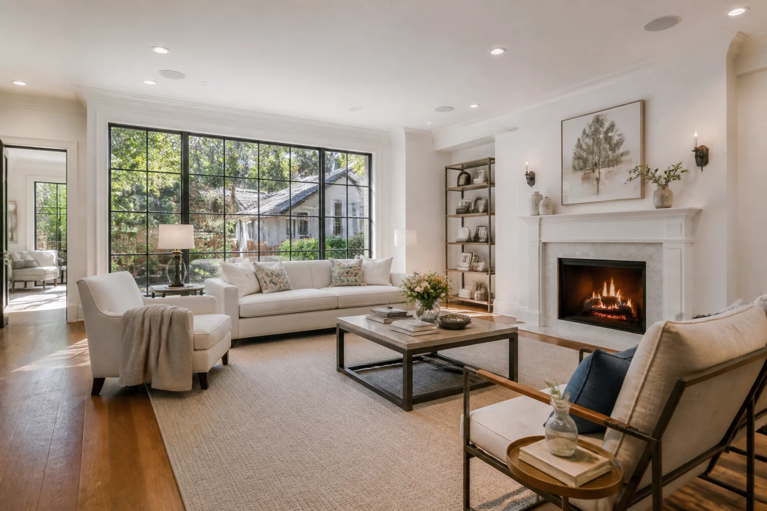 Modern and ergonomic living room layout