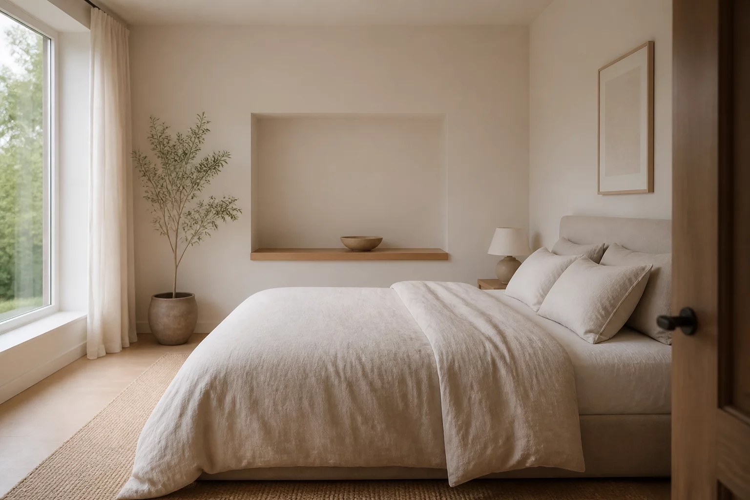 Quiet and tranquil bedroom design