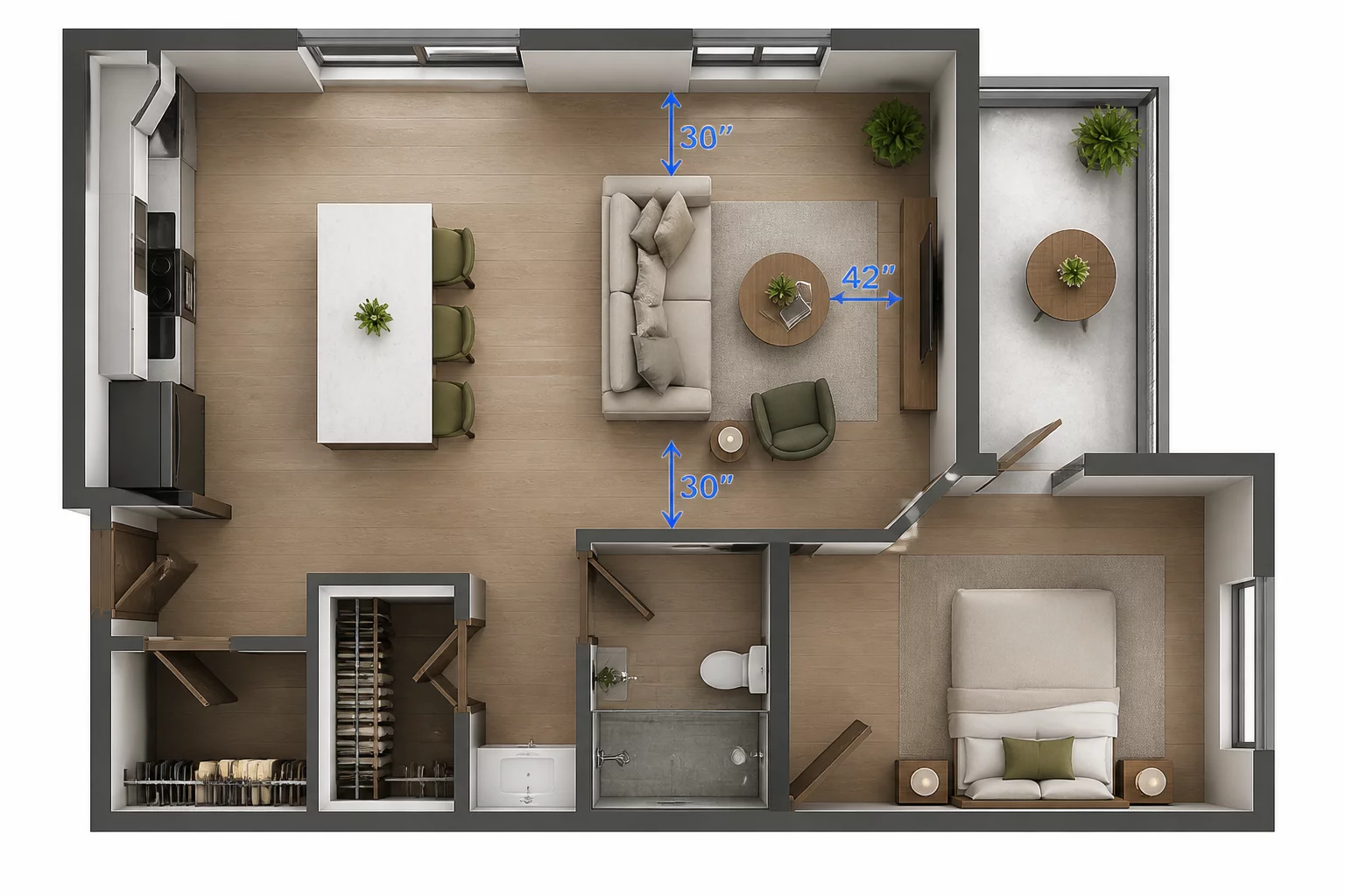 Space planning calculation